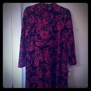 AGB dress, paisley long sleeve, mod